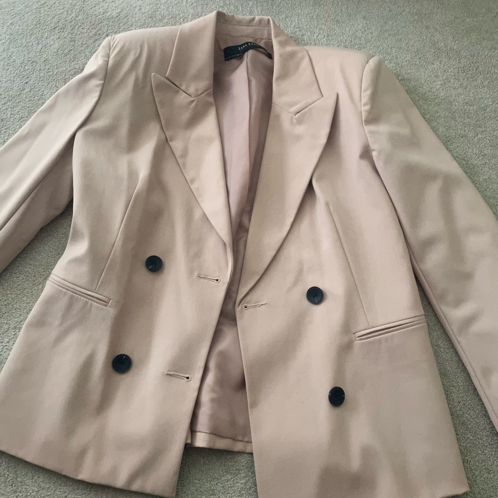 Pink zara blazer
